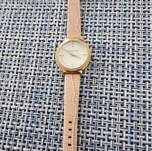 Michael Kors Gold Watch with Pink Strap